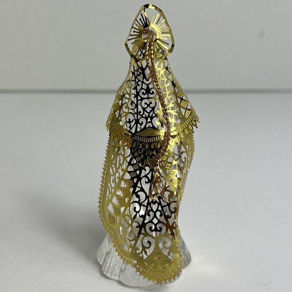 Virgin Mother Mary Christmas Ornament Clear Acrylic 4" Religious Holiday Vintage - Picture 11 of 12